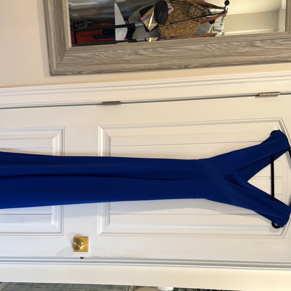 Elegant Blue Sleeveless jumpsuit